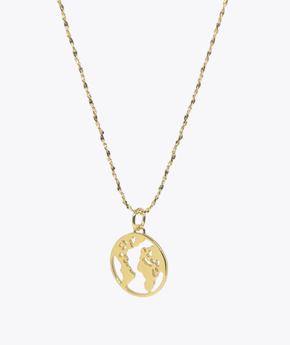 Golden Airplane Pendant