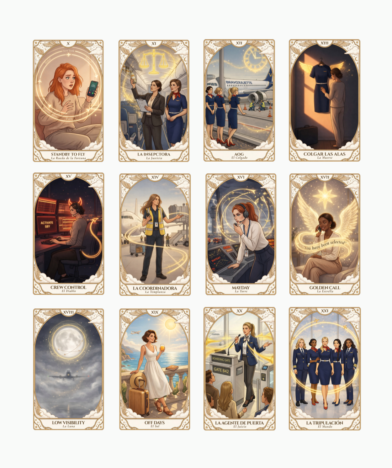 The Aviation Tarot (22 Arcanos Mayores)