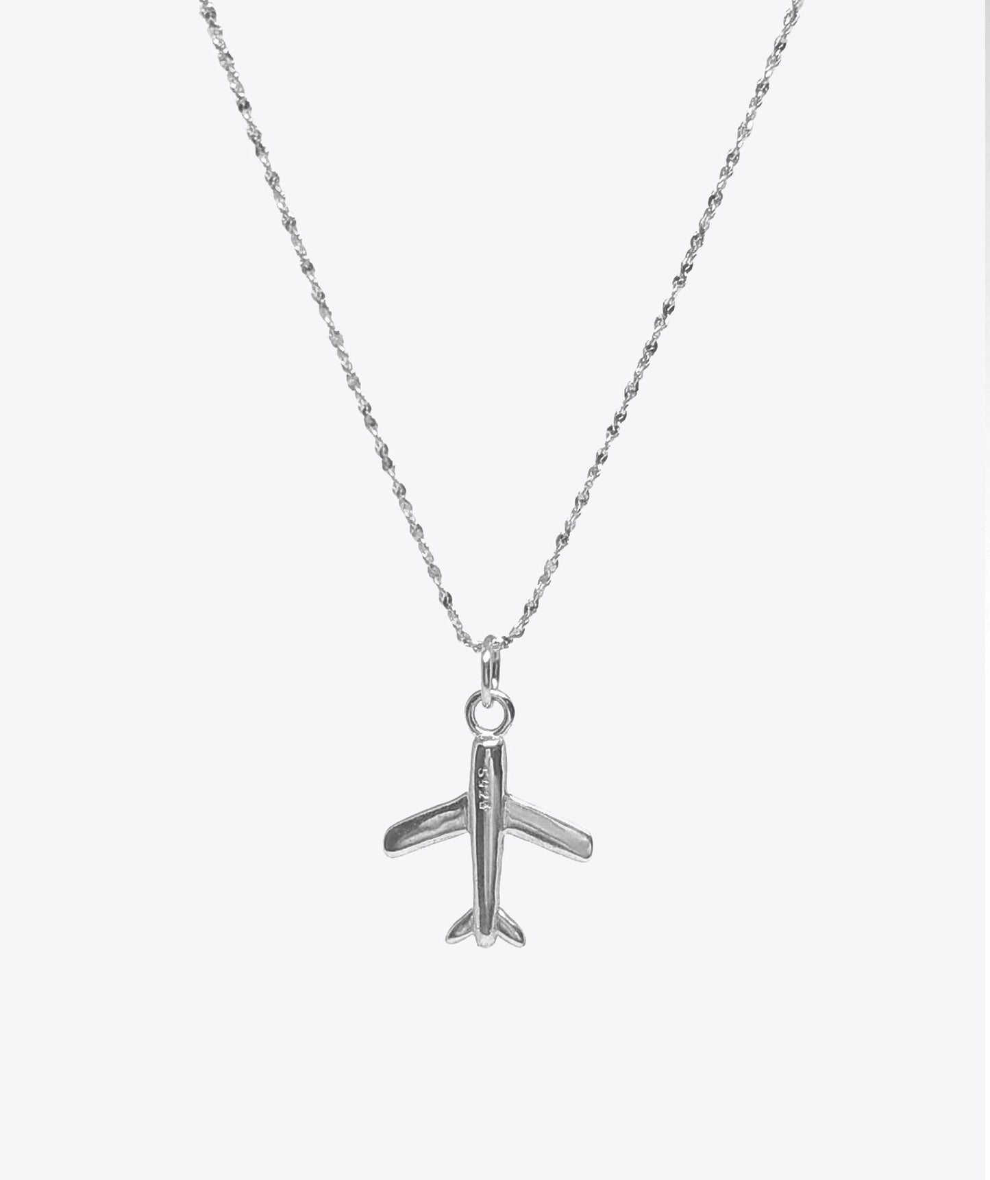 Silver Airplane Pendant